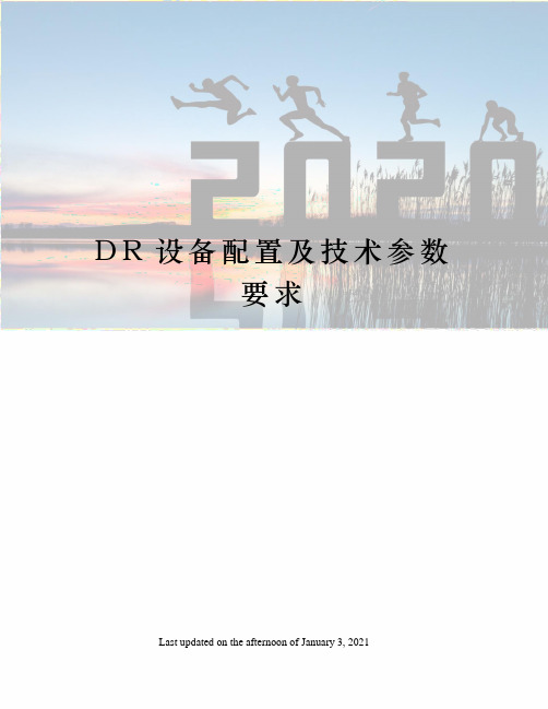 DR设备配置及技术参数要求