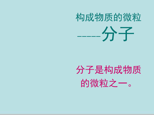 初中化学九年级上册 2.2  构成物质的微粒--分子  课件 _5