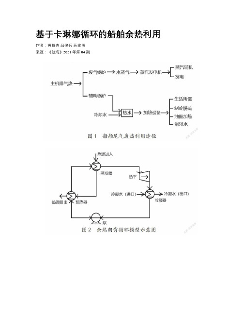 基于卡琳娜循环的船舶余热利用