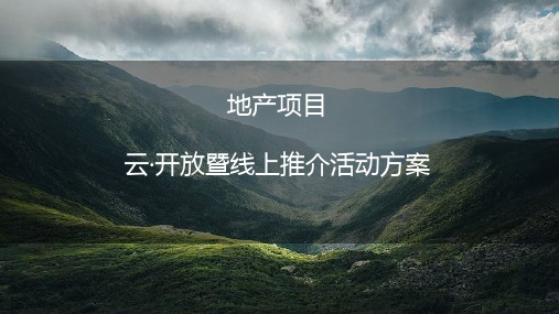 2020某地产项目云开放暨线上推介活动策划方案