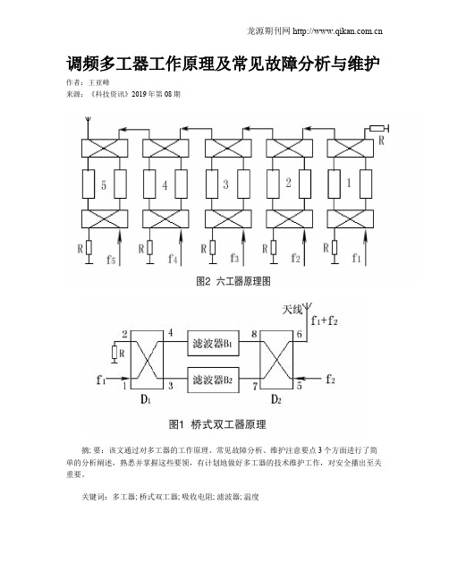 调频多工器工作原理及常见故障分析与维护