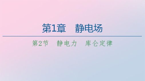 第1章 第2节 静电力 库仑定律—2020-2021鲁科版高中物理选修3-1课件