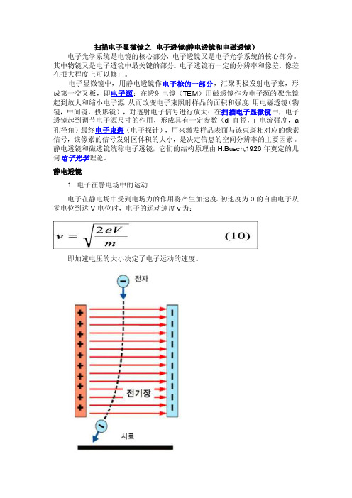 扫描电子显微镜之--电子透镜（静电透镜和电磁透镜