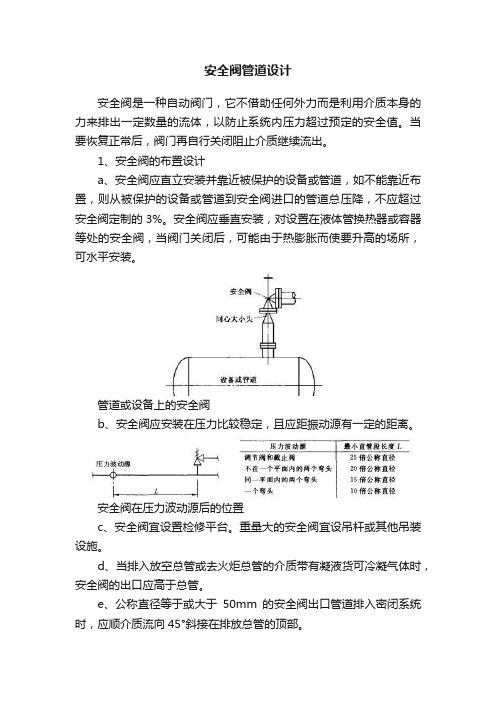 安全阀管道设计