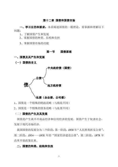 第十二章  国债和国债市场