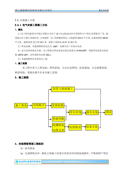 厂房技术标正文