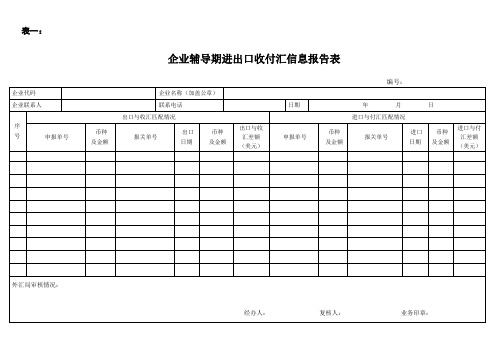 辅导期报告表