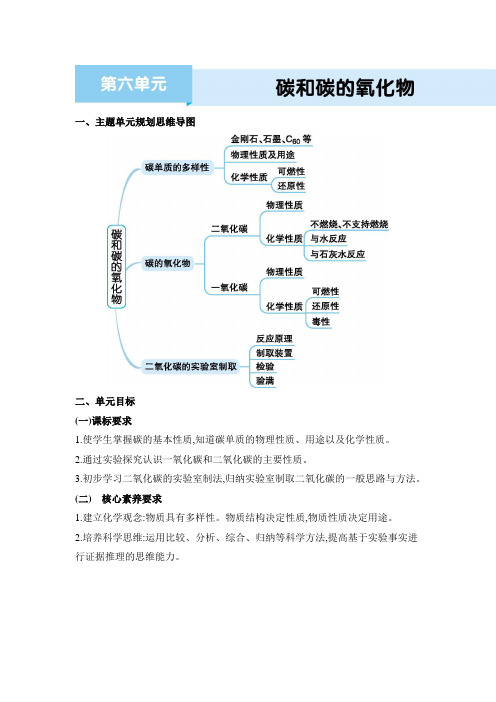 1. 第六单元 碳和碳的氧化物【教案】九年级上册化学