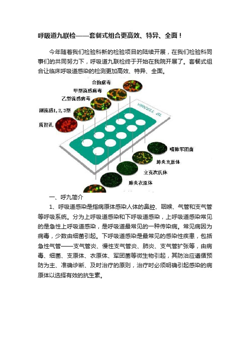 呼吸道九联检——套餐式组合更高效、特异、全面！