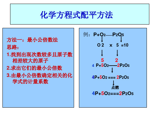 化学方程式的配平方法