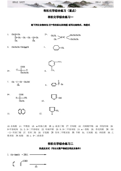 有机化学综合练习(重点)