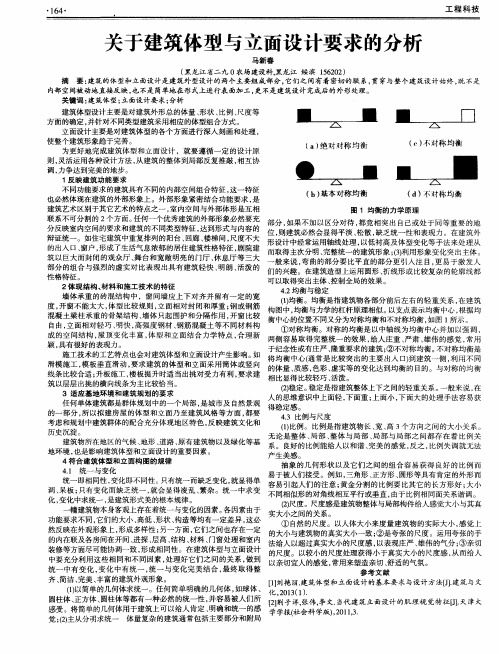 关于建筑体型与立面设计要求的分析