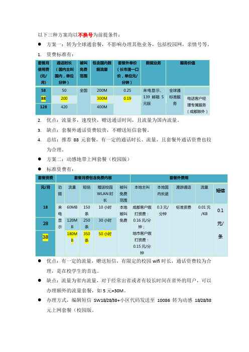 移动三种最适合学生上网套餐方案