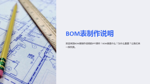 《BOM表制作说明》课件