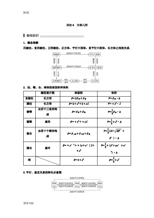 [推荐学习]2018考前两个月数学高考理科(江苏专用)总复习训练题：考前回扣6 Word版含答案