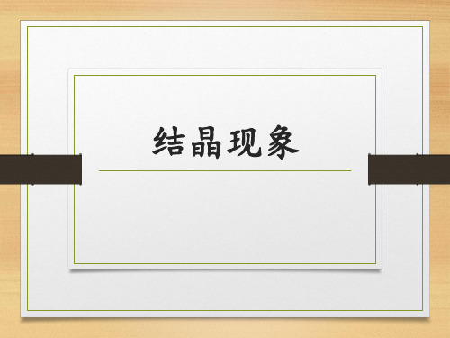 科学出版社-广东教育出版社初中九年级下册化学：结晶现象_课件2