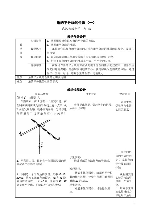 角的平分线的性质