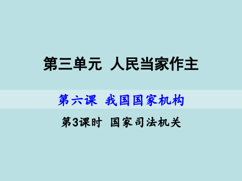 国家司法机关公开课课件