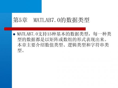 第5章__MATLAB7[1].0_的数据类型