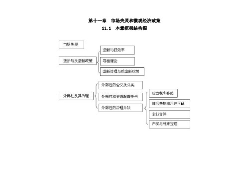 微观经济学第十一章  市场失灵和微观经济政策