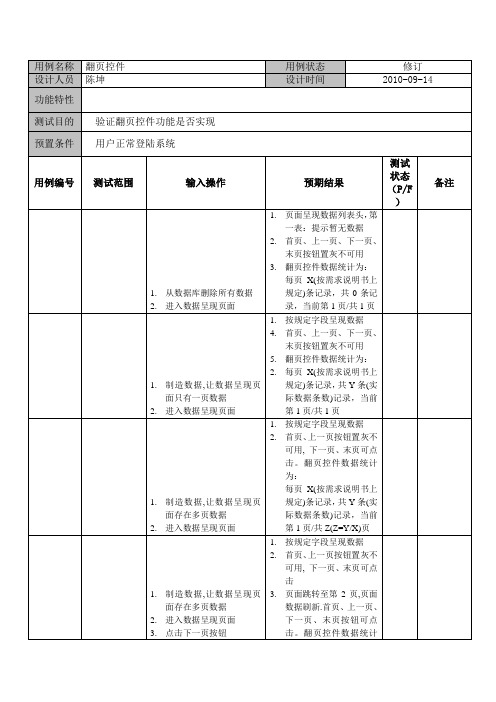 翻页控件测试用例