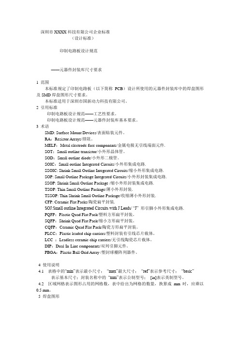 PCB元件封装库规范