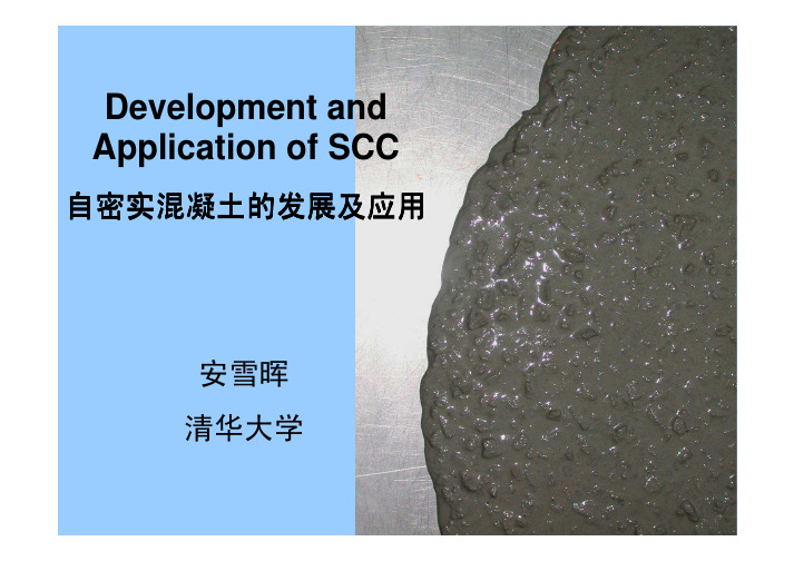 安雪晖教授《自密实混凝土技术的起源、发展与工程实践》PPT