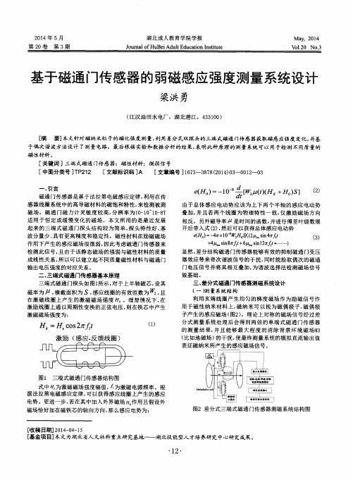 基于磁通门传感器的弱磁感应强度测量系统设计