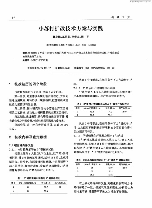 小苏打扩改技术方案与实践