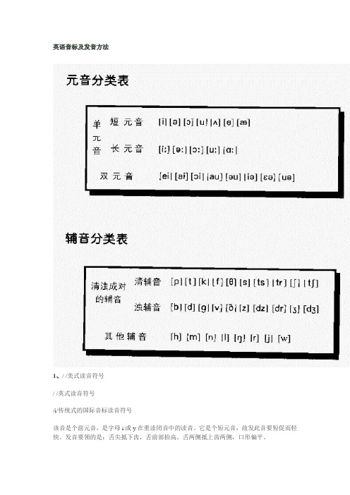 48个国际音标的发音规则