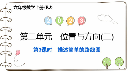 人教版六年级上册RJ数学精品习题课件 第二单元 位置与方向(二) 第3课时 描述简单的路线图