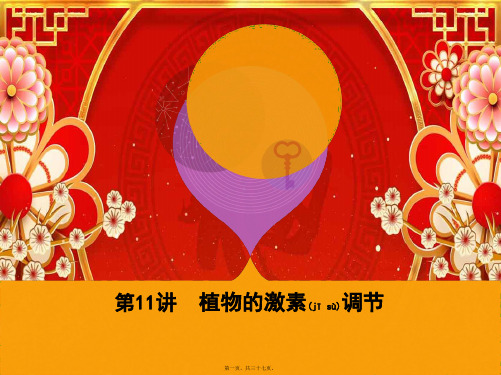 高三生物二轮复习第11讲植物的激素调节课件高三全册生物课件