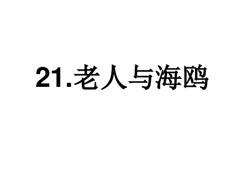 部编六年级上人教《21 老人与海鸥》廖佳玲PPT课件 一等奖新名师优质课获奖比赛公开免费下载