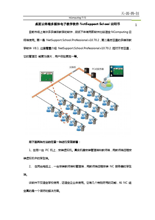 桌面云终端多媒体电子教学软件NetSupport School说明书