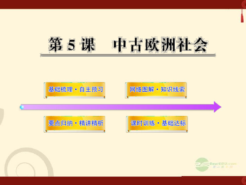 【金榜学案】九年级历史上册 2.5 中古欧洲社会新课标配套课件 人教实验版