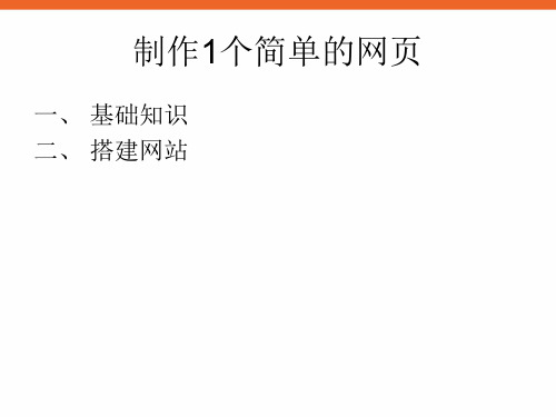 第4课《做一个简单的网页》ppt课件1六年级信息技术下册