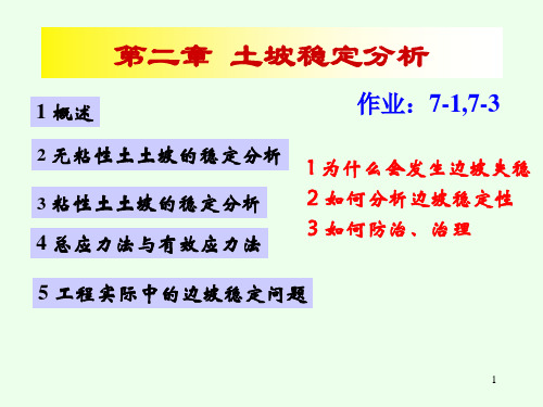 土坡稳定性分析