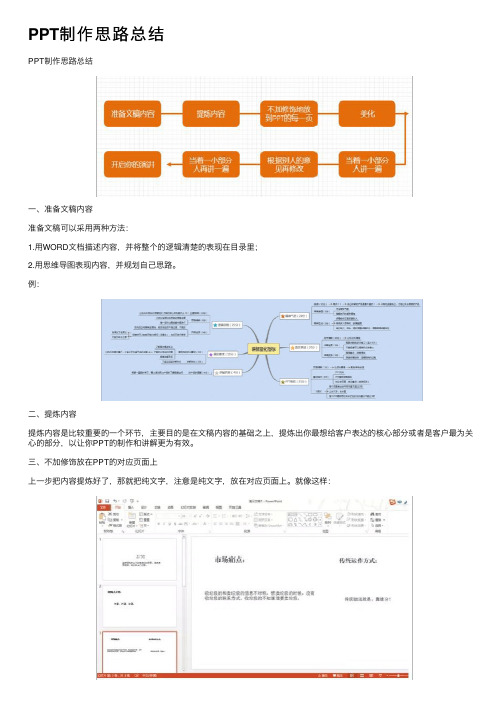 PPT制作思路总结