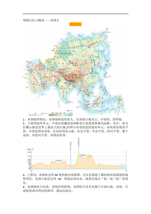 填图记忆与测试——亚洲 2