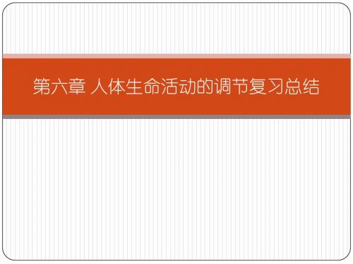 生物七年级下册第六章人体生命活动的调节复习总结