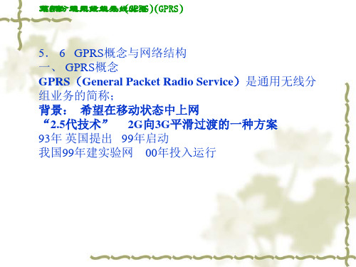 通用分组无线业务(GPRS)