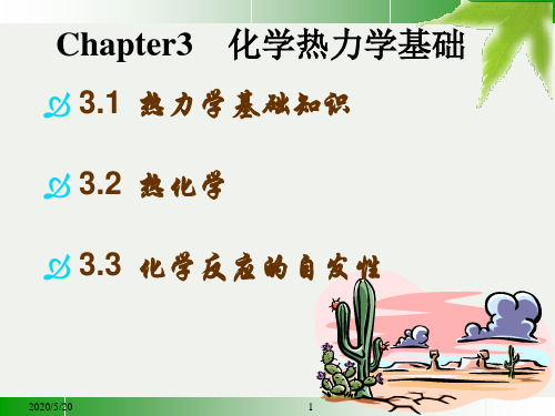 chapter3化学热力学基础讲解