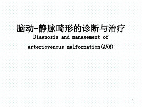 脑动静脉畸形的诊断和治疗PPT课件