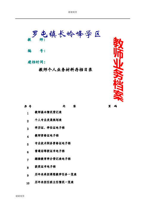 教师业务档案模板.docx