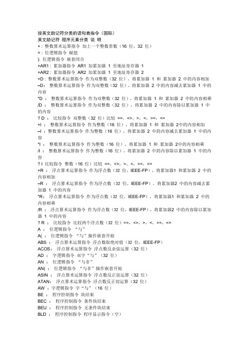 S7-300STL指令注释