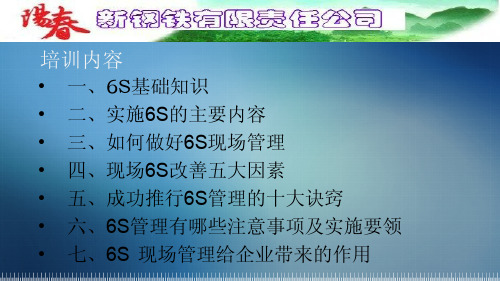 {5S6S现场管理}6S管理讲义PPT64页