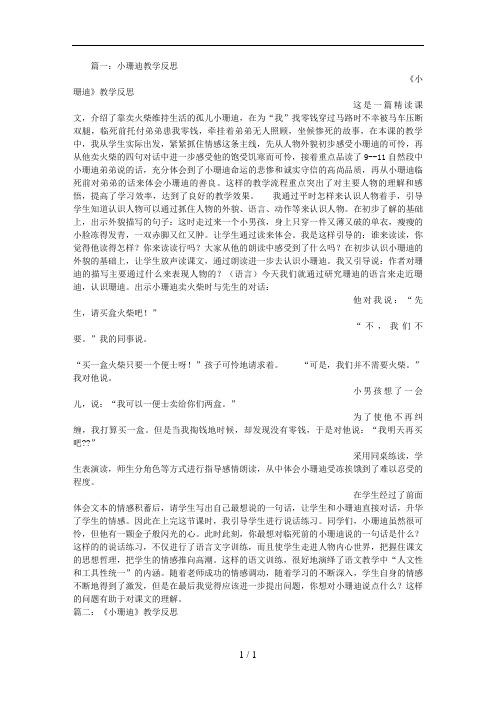 小珊迪教学反思