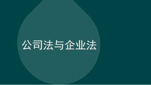 江苏自考11002公司法与企业法课件复习资料