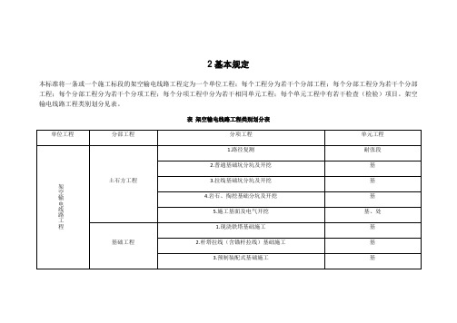 110kv-750kv架空输电线路施工质量检验及评定规程