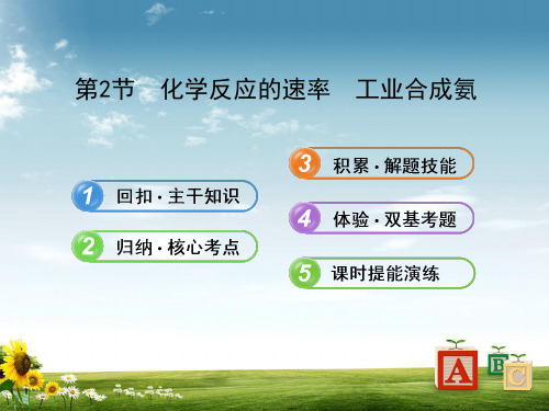 2018-2019年最新人教版高三化学一轮复习-7.2化学反应的速率工业合成氨PPT课件